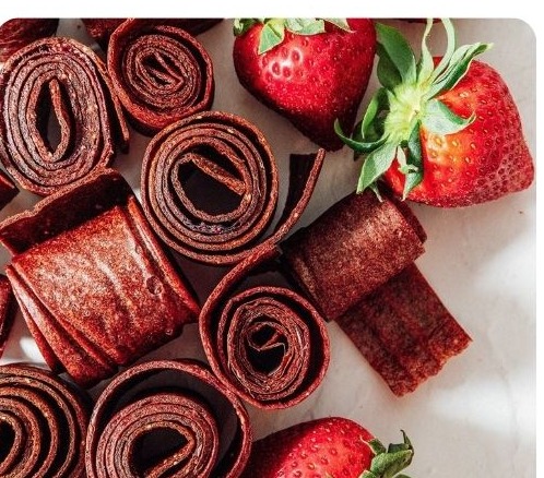 Rollitos de fruta deliciosos como golosina