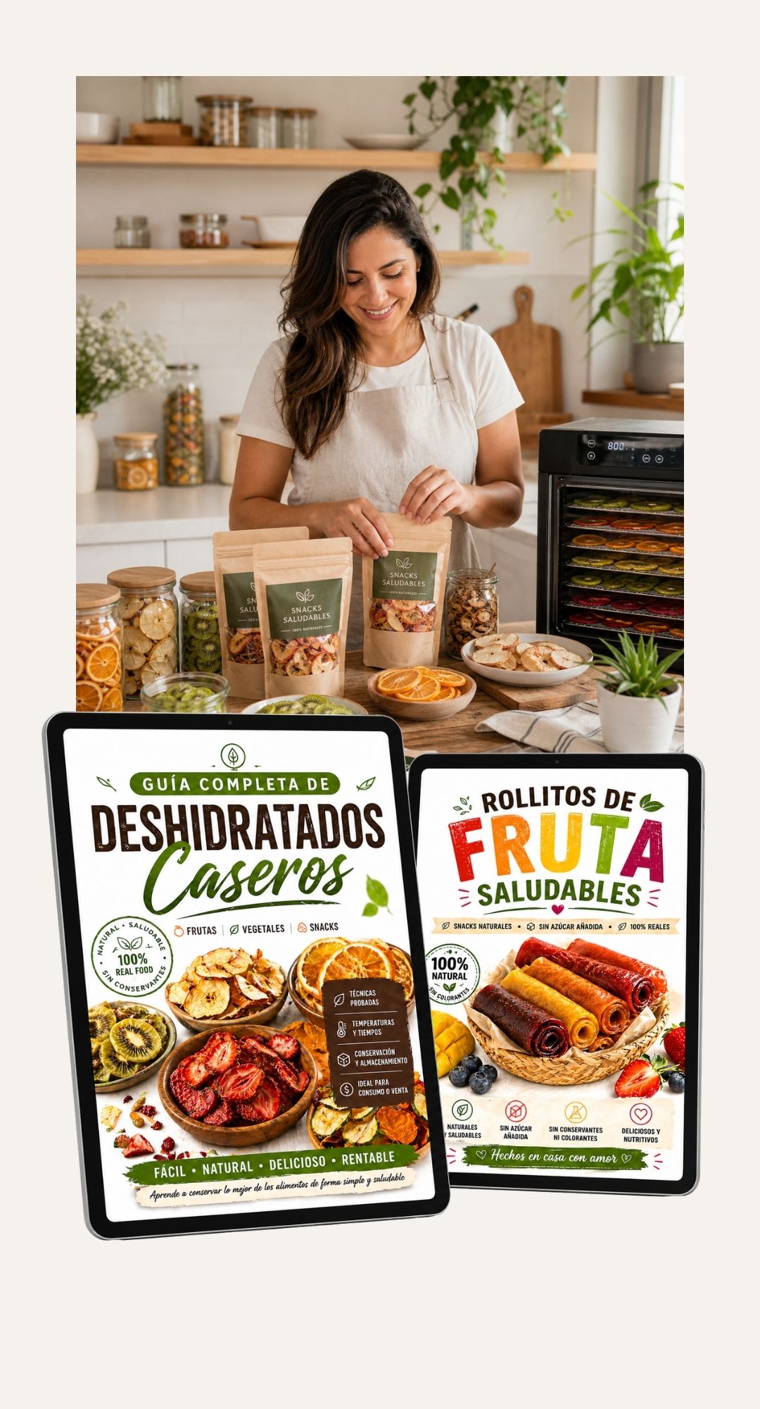 Guía completa de deshidratados caseros y rollitos de fruta saludables